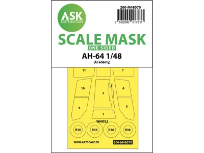 AH-64 one-sided mask for Academy 