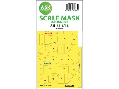 AH-64 double-sided mask for Academy 