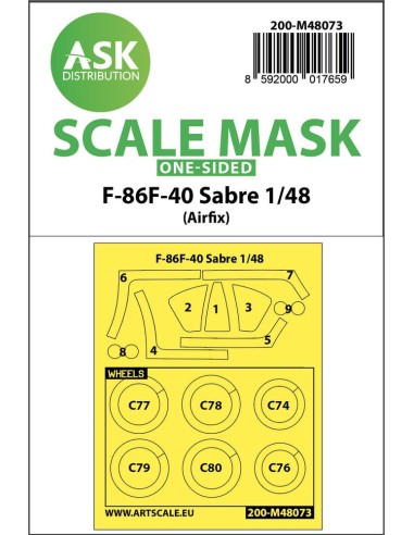 F-86F-40 Sabre one-sided mask for Airfix 
