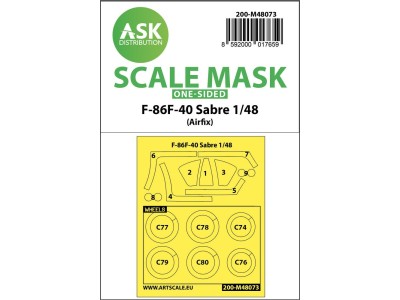 F-86F-40 Sabre one-sided mask for Airfix 
