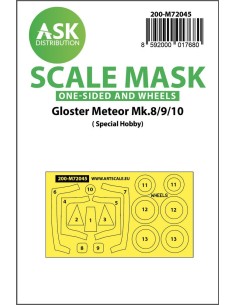 Gloster Meteor Mk.8/9/10 one-sided painting mask  for Special Hobby 