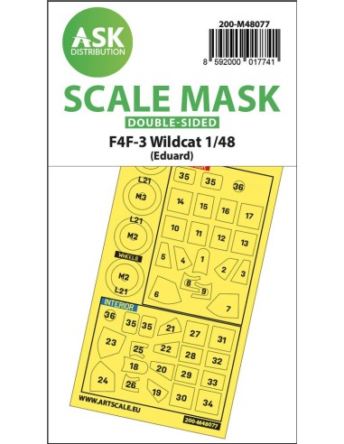 F4F-3 Wildcat  double-sided express mask for Eduard 