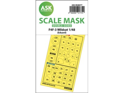 F4F-3 Wildcat  double-sided express mask for Eduard 