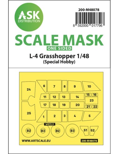 L-4 Grasshopper one-sided self-adhesive mask for Special Hobby 