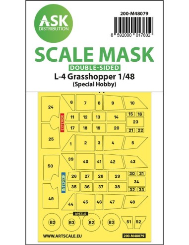 L-4 Grasshopper double-sided self-adhesive mask for Special Hobby 