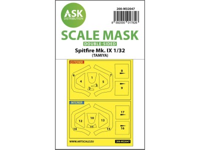 Spitfire Mk.IX double-sided masks for Tamiya 