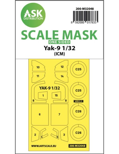 Yak-9 one-sided mask for ICM 
