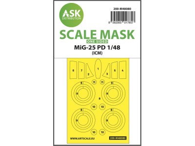 MiG-25 PD one-sided mask self-adhesive pre-cutted for ICM 