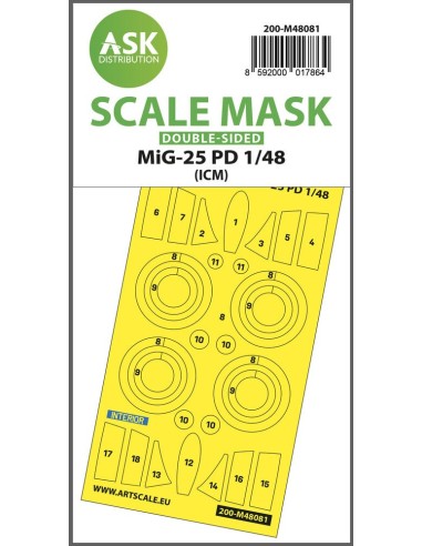 MiG-25 PD double-sided mask self-adhesive pre-cutted for ICM 
