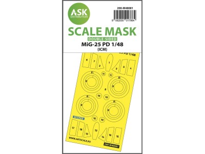 MiG-25 PD double-sided mask self-adhesive pre-cutted for ICM 