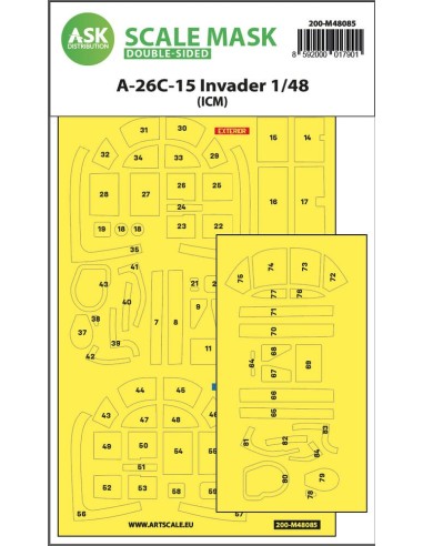 A-26C-15 Invader double-sided mask self-adhesive pre-cutted for ICM 