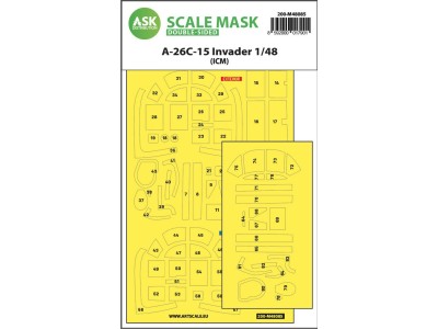 A-26C-15 Invader double-sided mask self-adhesive pre-cutted for ICM 