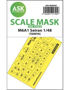 M6A1 Seiran one-sided mask self-adhesive pre-cutted for Tamiya 