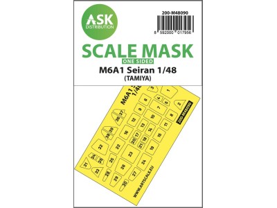 M6A1 Seiran one-sided mask self-adhesive pre-cutted for Tamiya 