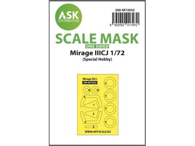Mirage IIICJ one-sided painting express mask for Special Hobby 