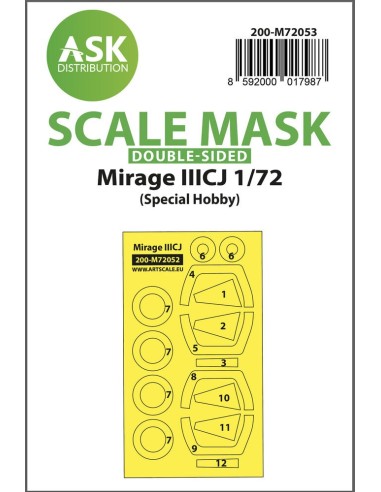 Mirage IIICJ double-sided painting express mask for Special Hobby 