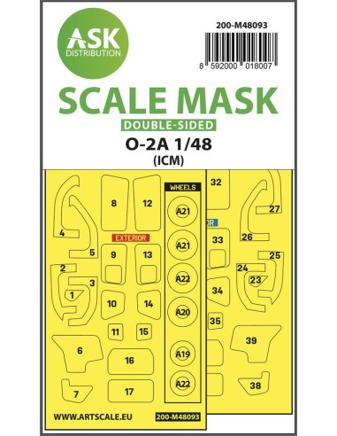 SAAB SK60 one-sided mask self-adhesive, pre-cutted for Pilot Replicas 