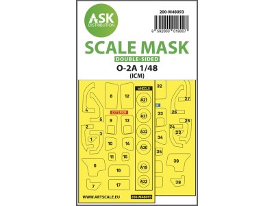 SAAB SK60 one-sided mask self-adhesive, pre-cutted for Pilot Replicas 