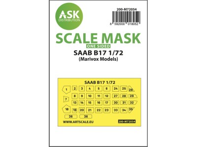 SAAB B17 one-sided painting express mask for Marivox 