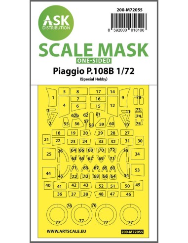 Piaggio P.108B one-sided painting express mask for Special Hobby 