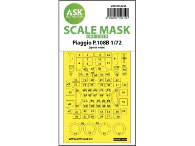 Piaggio P.108B one-sided painting express mask for Special Hobby 