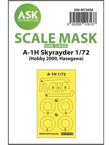 A-1H Skyrayder one-sided painting express mask for Hobby2000 / Hasegawa 