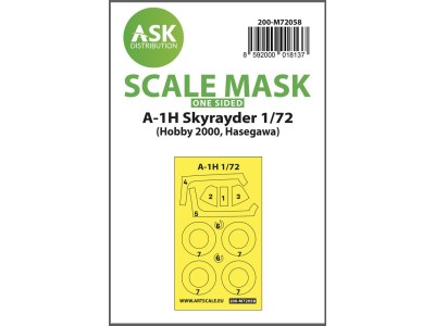 A-1H Skyrayder one-sided painting express mask for Hobby2000 / Hasegawa 
