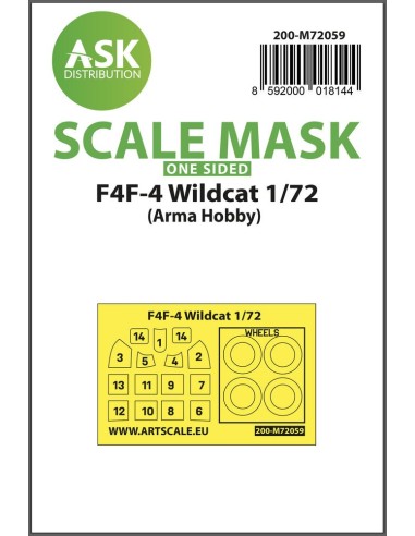 F4F-4 Wildcat one-sided painting express mask for Arma Hobby 