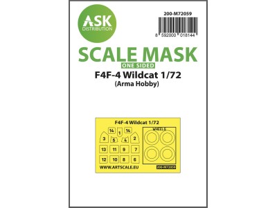 F4F-4 Wildcat one-sided painting express mask for Arma Hobby 