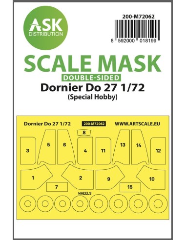 Dornier Do 27 double-sided pre-cuttet mask for Art Scale Kit / Special Hobby 