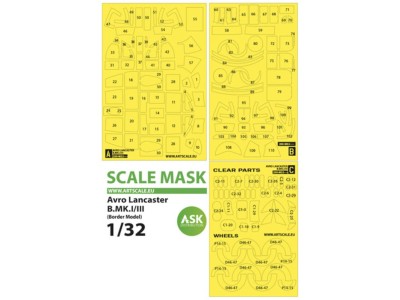 Avro Lancaster B Mk.I/III express self adhesive masks for Border Model 
