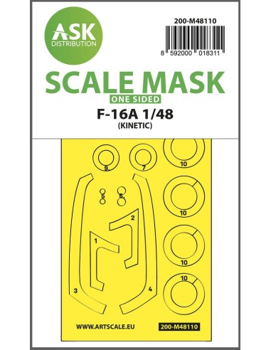 F-16A one-sided express mask, self-adhesive and pre-cutted for Kinetic 