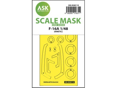 F-16A one-sided express mask, self-adhesive and pre-cutted for Kinetic 