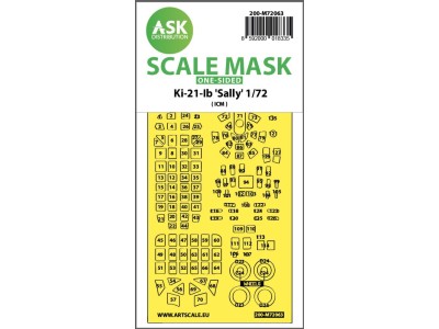 Ki-21lb Sally one-sided pre-cuttet mask for ICM 
