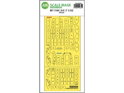 Messerschmitt Bf 110C-2/C-7 double-sided express masks for Revell 