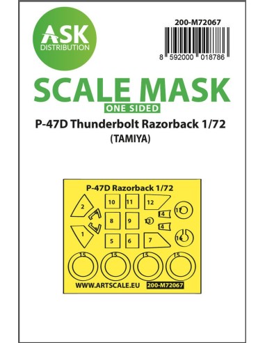 P-47D Thunderbolt Razorback one-sided express mask for Tamiya 