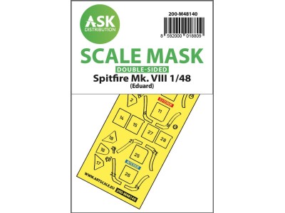 Spitfire Mk.VIII double-sided express fit mask for Eduard 