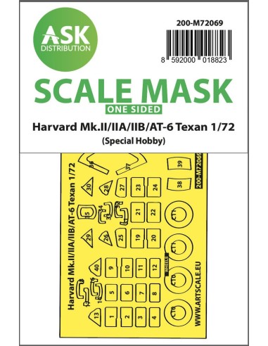 Harvard Mk.II/IIA/IIB/AT-6 Texan one-sided express fit mask for Special Hobby 