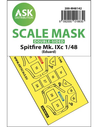 Spitfire Mk.IXc double-sided express fit mask for Eduard 