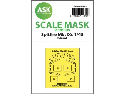 Spitfire Mk.IXc one-sided express fit mask for Eduard 