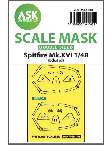 Spitfire Mk.XVI double-sided express fit mask for Eduard 