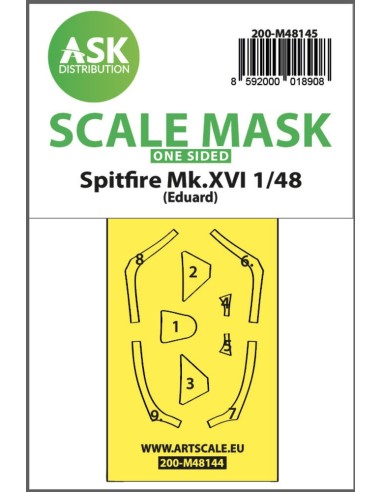Spitfire Mk.XVI one-sided express fit mask for Eduard 