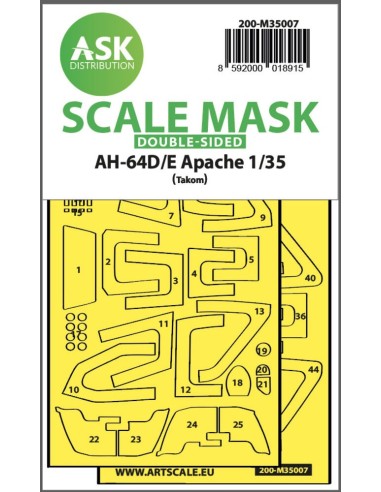 AH-64D/E double-sided fit express mask for Takom 