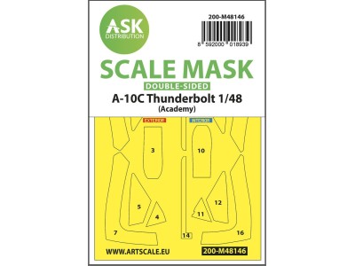 A-10C Thunderbolt double-sided express fit mask for Academy 