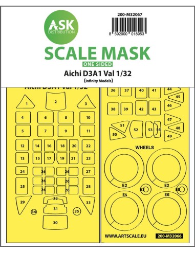 Aichi D3A1 Val one-sided express self adhesive mask for Infinity 