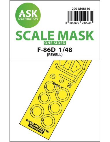 F-86D one-sided express fit mask for Revell 