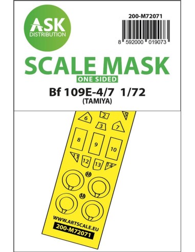 Bf 109E-4/7 one-sided express fit mask for Tamiya 
