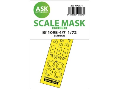 Bf 109E-4/7 one-sided express fit mask for Tamiya 