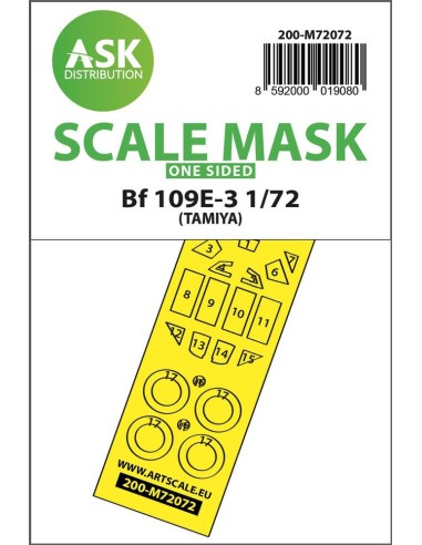 Bf 109E-3 one-sided express fit mask for Tamiya 