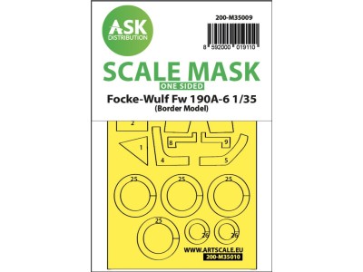 Fw 190A-6 one-sided painting mask for Border Model 